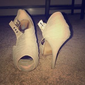 Taupe high heels